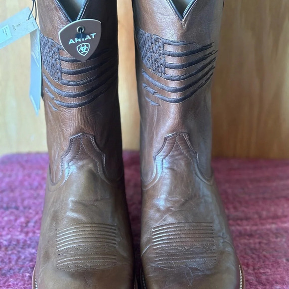 NWT Ariat Men’s Style #10036001 Circuit Patriot Square Toe Western Boot size 14 - Picture 3 of 5